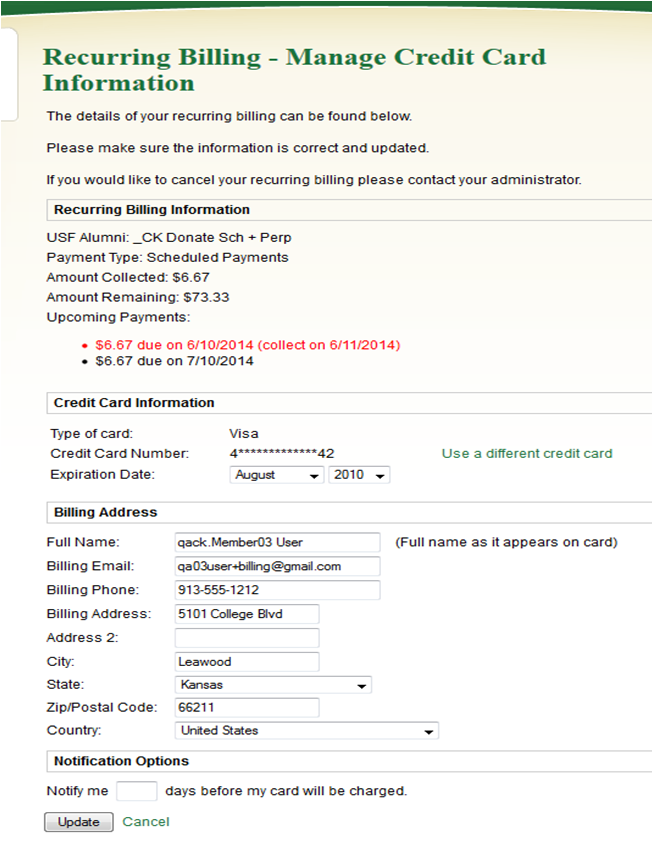 can i cancel a recurring payment on my credit card