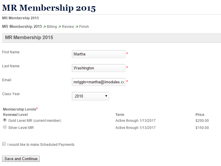 Membership Details